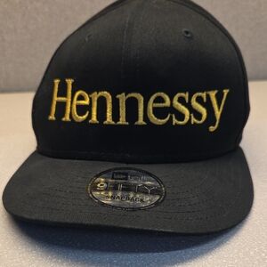 New Era Black and Gold Hennesy WHISKEY Snapback Hat